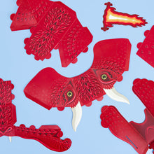 Load image into Gallery viewer, Make your own Fire - Breathing Dragon Mask