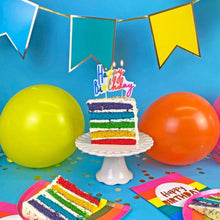 Load image into Gallery viewer, Large Rainbow Happy Birthday Candle
