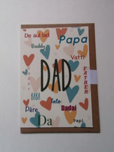 Load image into Gallery viewer, Dad, Daddy, Pops, Dadaí etc (Card)