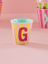 Load image into Gallery viewer, Stripe Letter Cups