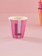 Load image into Gallery viewer, Stripe Letter Cups