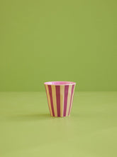 Load image into Gallery viewer, Melamine Cup - Medium - Plum Stripes