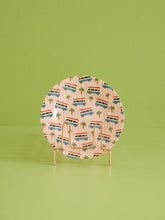 Load image into Gallery viewer, Melamine Side Plate - Pink Camper Print