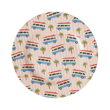 Load image into Gallery viewer, Melamine Side Plate - Pink Camper Print