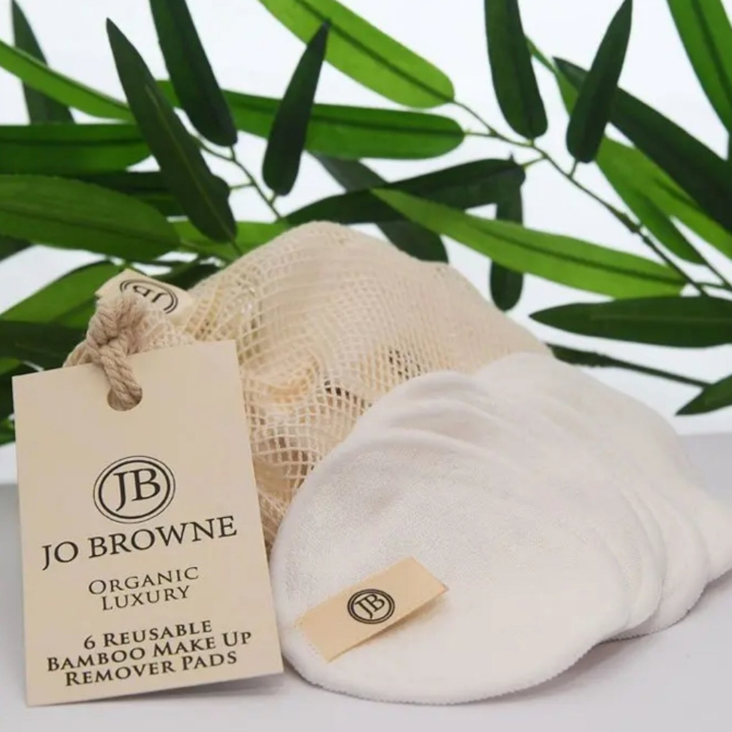 Organic Luxury Reusable Bamboo Makeup Remover Pads x 6