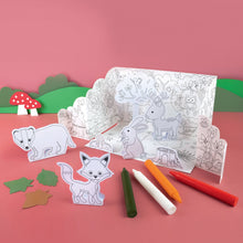 Load image into Gallery viewer, Pop Up Woodland Colouring Scene