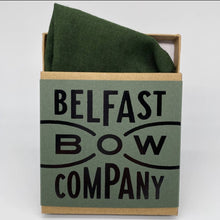 Load image into Gallery viewer, Irish Linen Pocket Square in Forrest Green