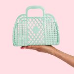 Load image into Gallery viewer, Retro Basket Jelly Bag - Small Mint
