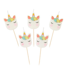 Load image into Gallery viewer, Unicorn Candles - 5 pack
