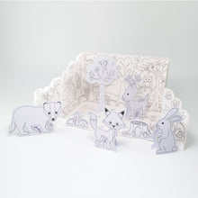 Load image into Gallery viewer, Pop Up Woodland Colouring Scene