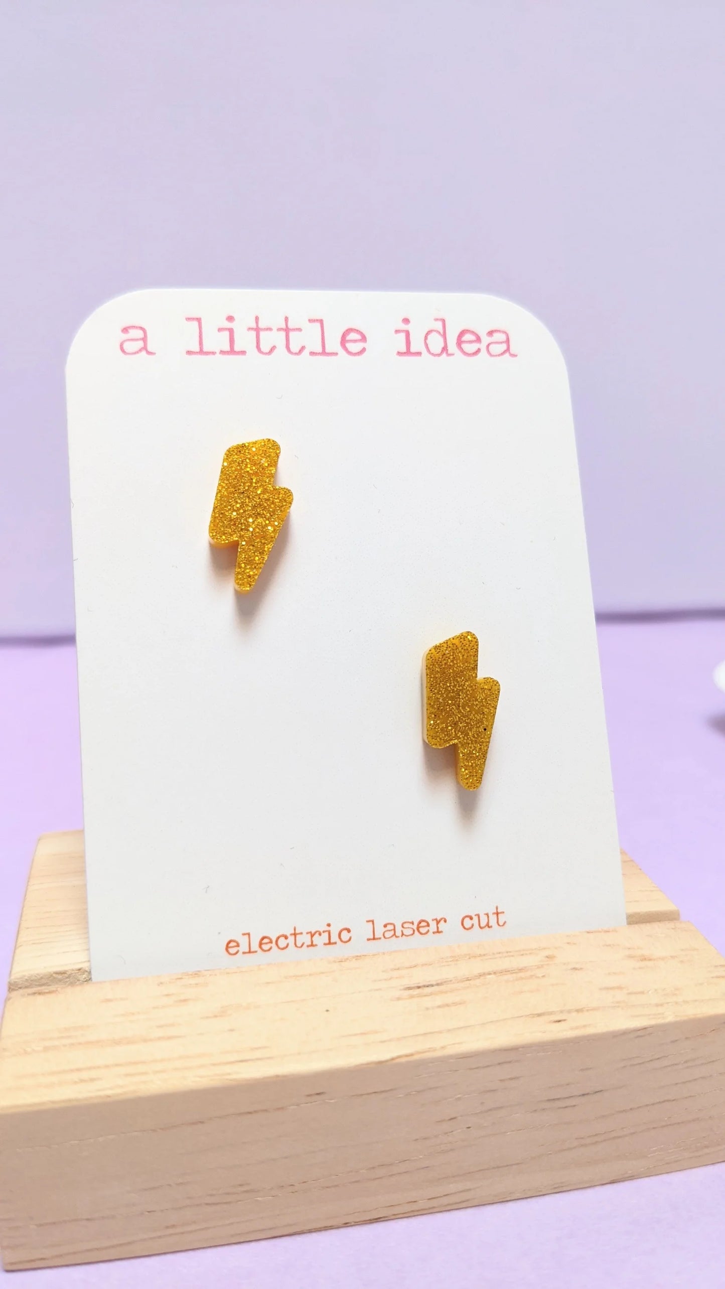 Mini Lightning Bolt Studs by A Little Idea