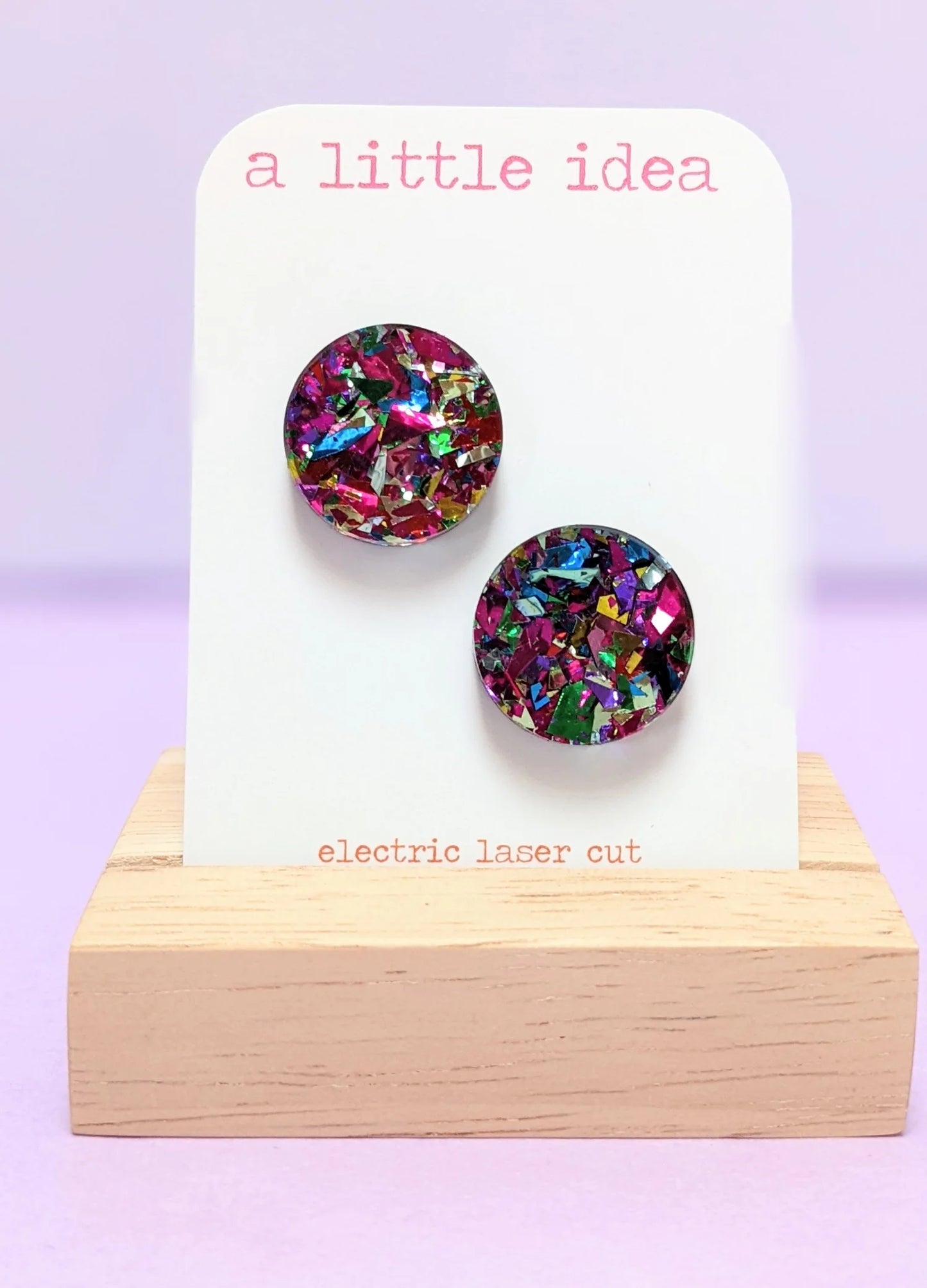 Sparkle Circle Studs by A Little Idea