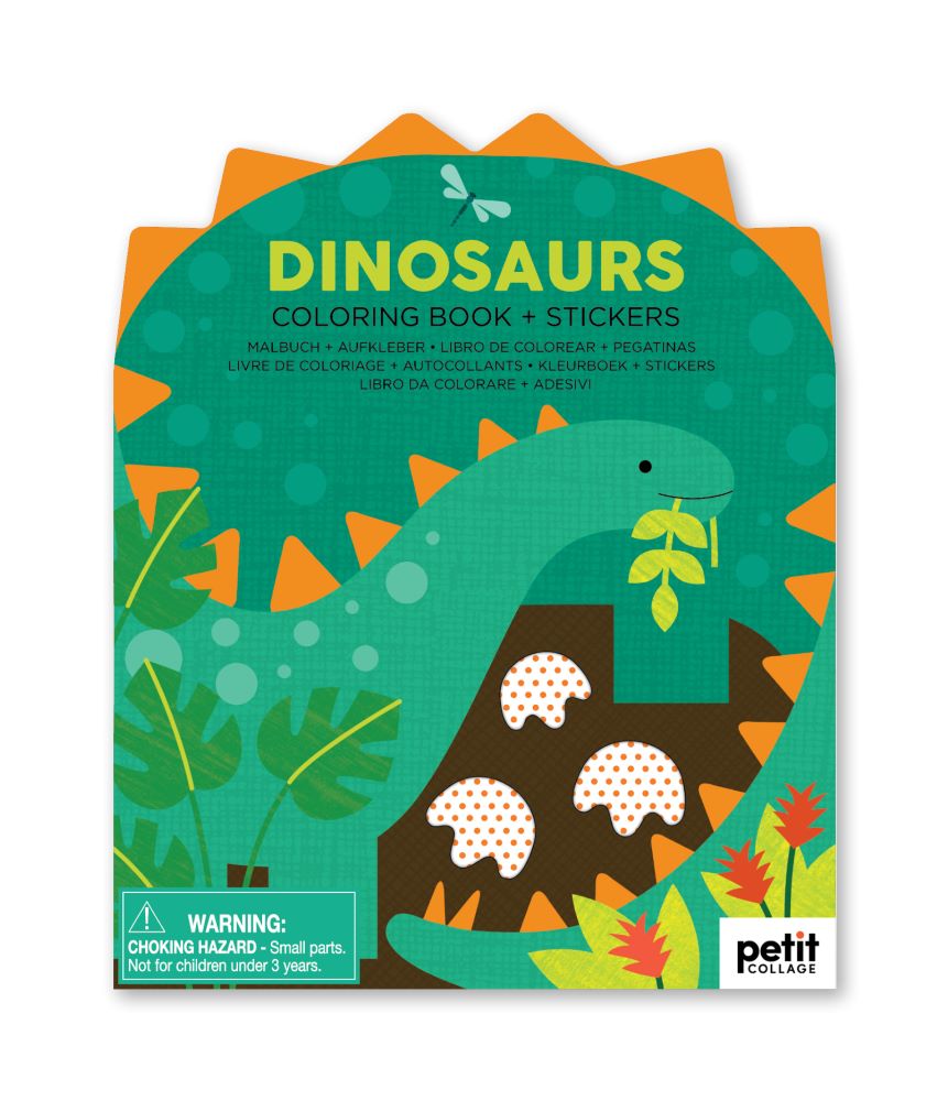 Colouring Book with Stickers - Dinosaurs