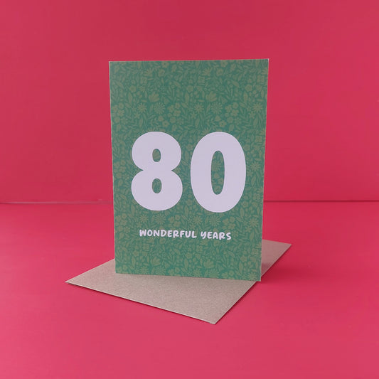 80th Birthday card