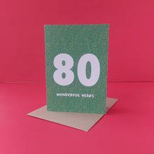 Load image into Gallery viewer, 80th Birthday card
