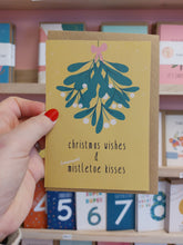 Load image into Gallery viewer, Card - Christmas wishes &amp; (consensual) mistletoe kisses
