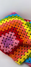 Load image into Gallery viewer, Rainbow Bright Granny Square Baby Blanket
