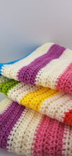 Load image into Gallery viewer, Fresh Rainbow Stripe Baby Blanket
