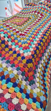 Load image into Gallery viewer, Random Rainbow Granny Square Blanket
