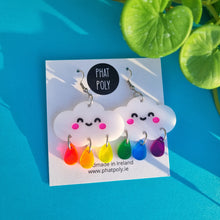 Load image into Gallery viewer, Rainbow Cloud Earrings
