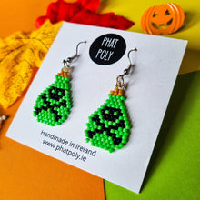 Load image into Gallery viewer, Poison Bottle Beaded Earrings
