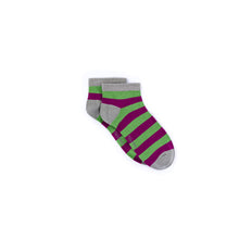 Load image into Gallery viewer, Ankle - Bamboo Sage &amp; Purple Seamless Sock - Retro Sweet Collection
