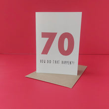Load image into Gallery viewer, 70th Birthday card
