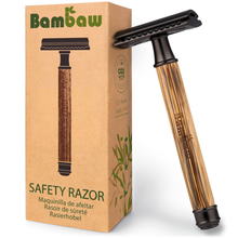 Load image into Gallery viewer, Bamboo Safety Razor - Black
