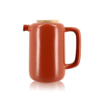 Load image into Gallery viewer, Outo Stoneware Teapot with Wooden Lid - Paprika
