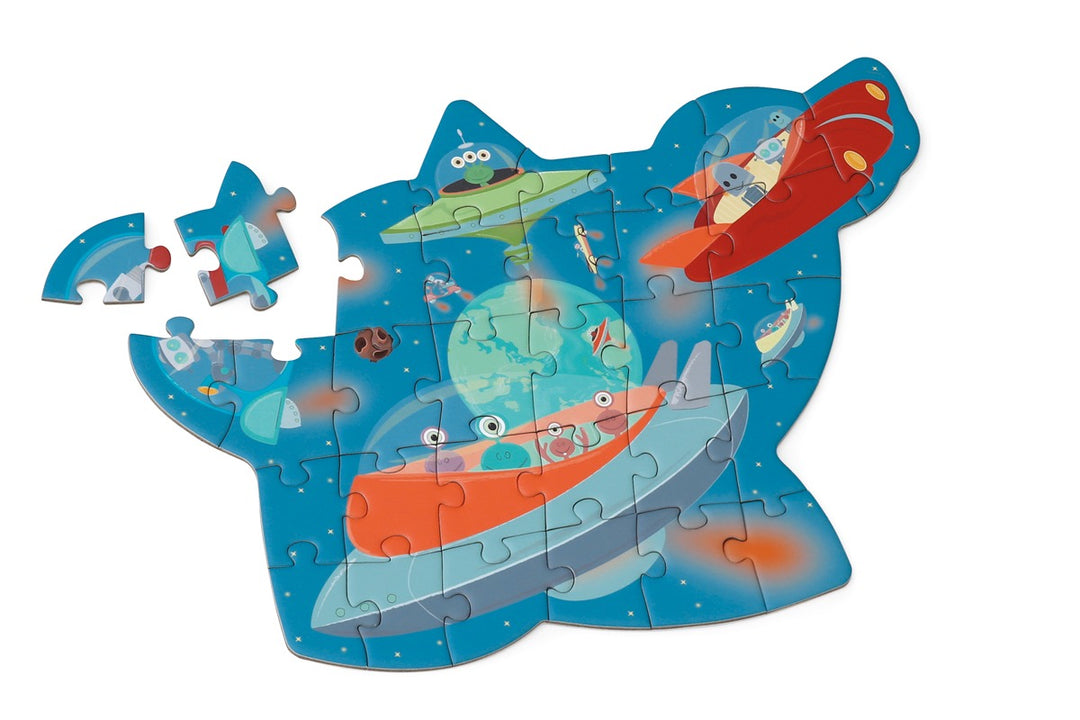 Scratch Compact 30 pcs Contour Puzzle - Space