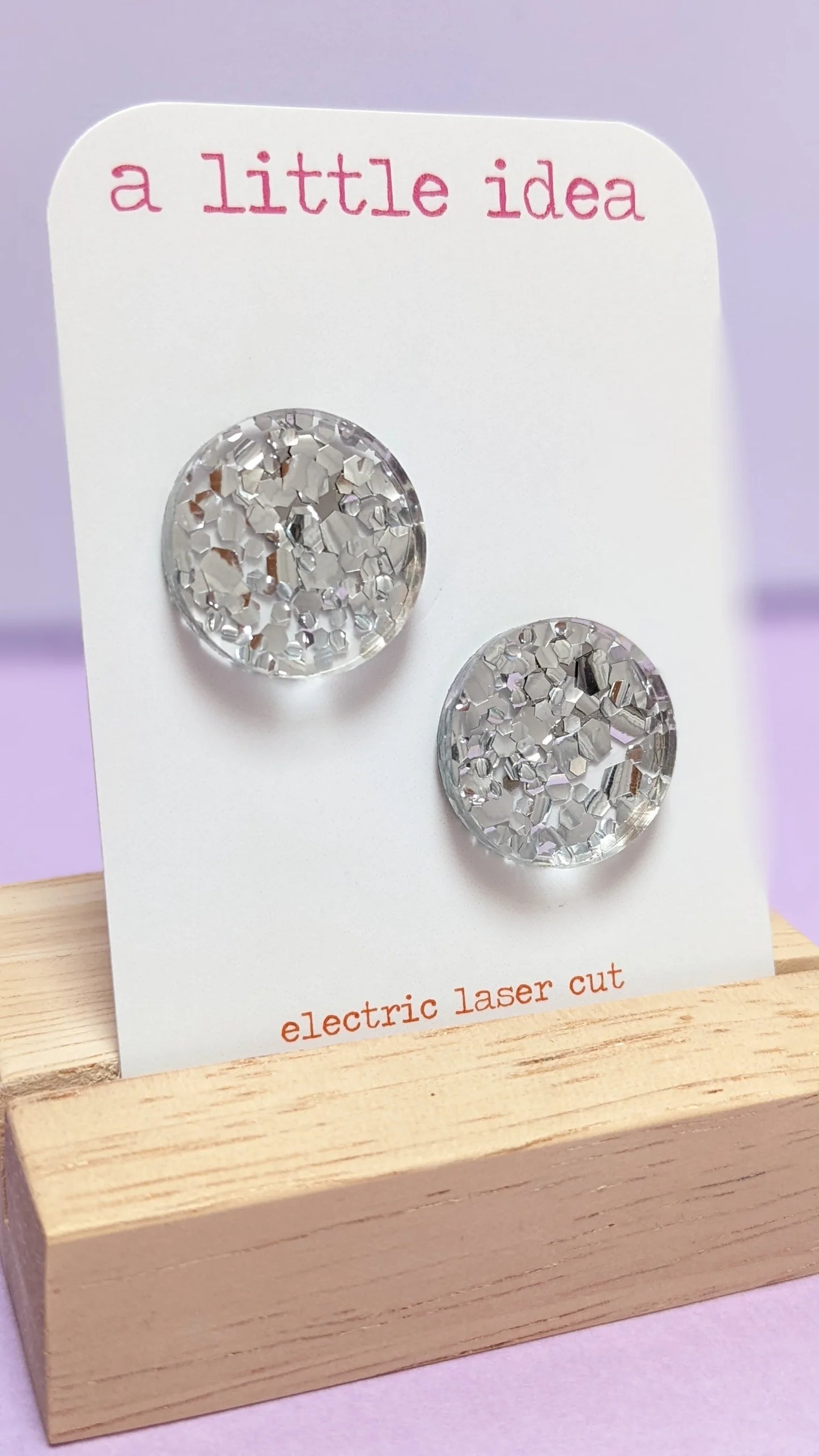 Sparkle Circle Studs by A Little Idea