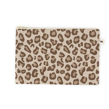 Load image into Gallery viewer, Light Brown Leopard Print Pouch - Large
