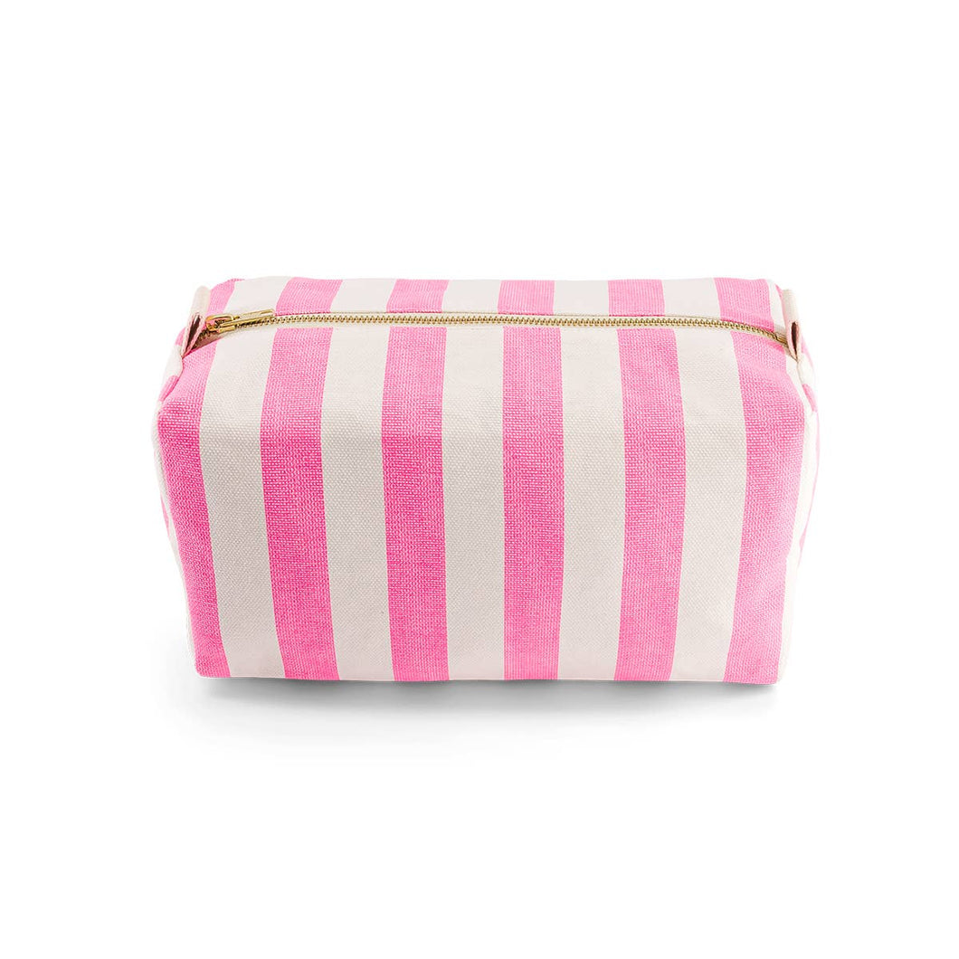 Pink Stripe Wash Bag