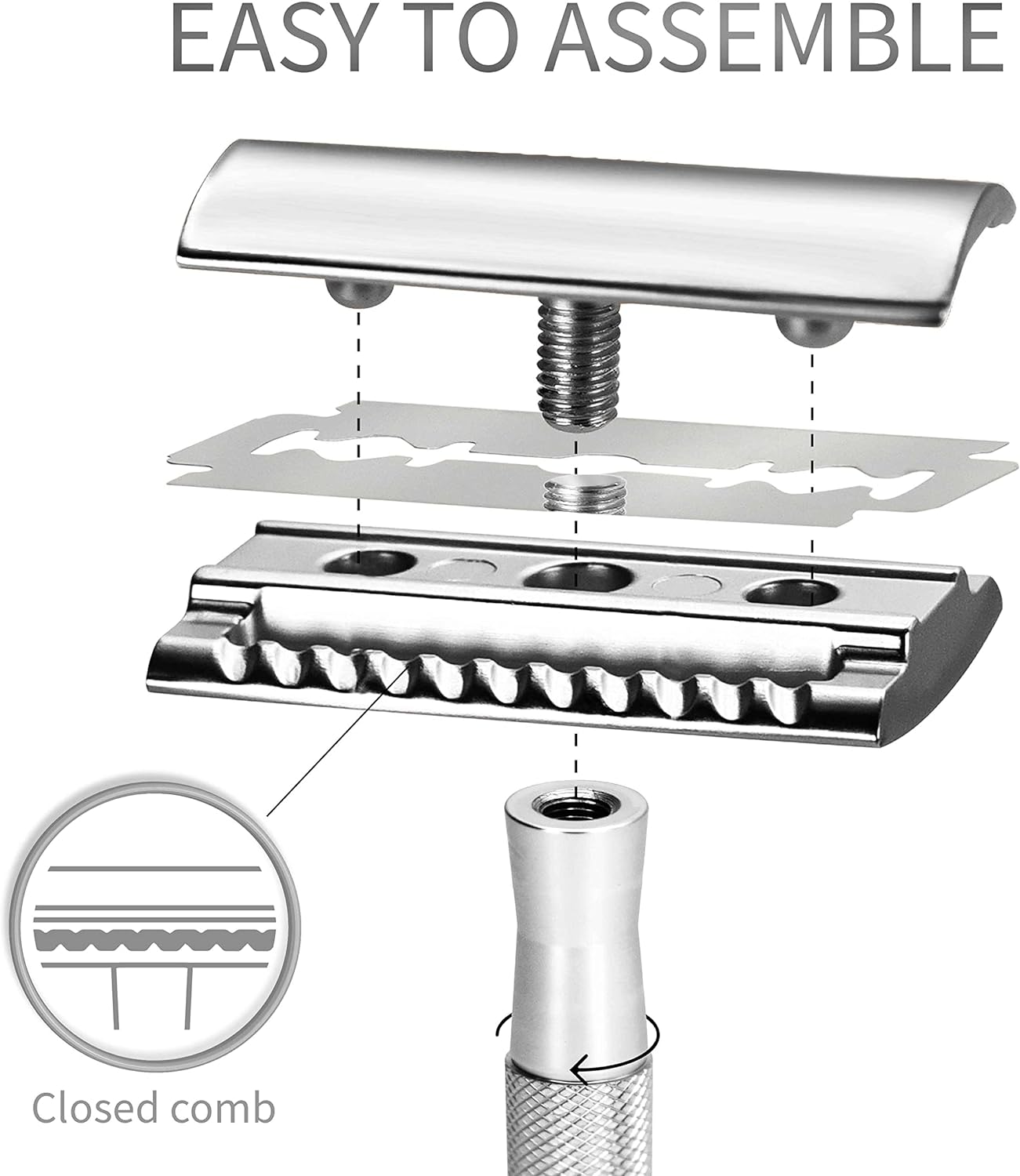 Metal Safety Razor - Silver