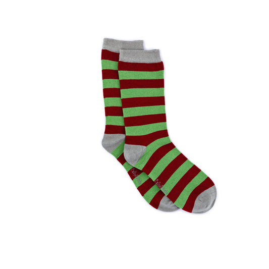 Soft Top - Bamboo Green & Wine Seamless Sock