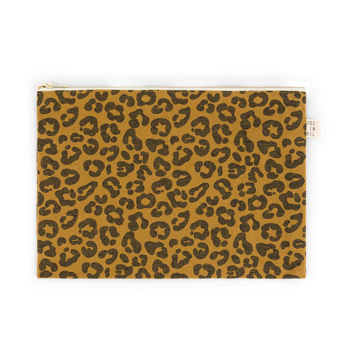 Caramel Leopard Print Pouch Large cc creatives