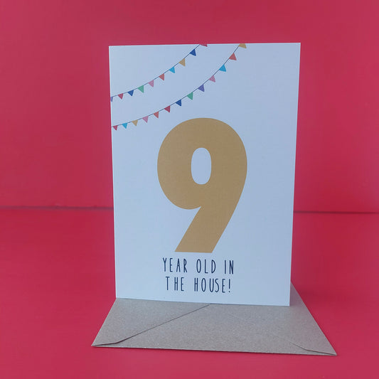 9th Birthday Card