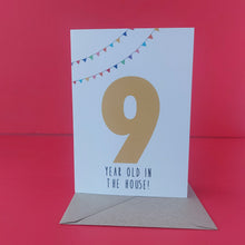Load image into Gallery viewer, 9th Birthday Card
