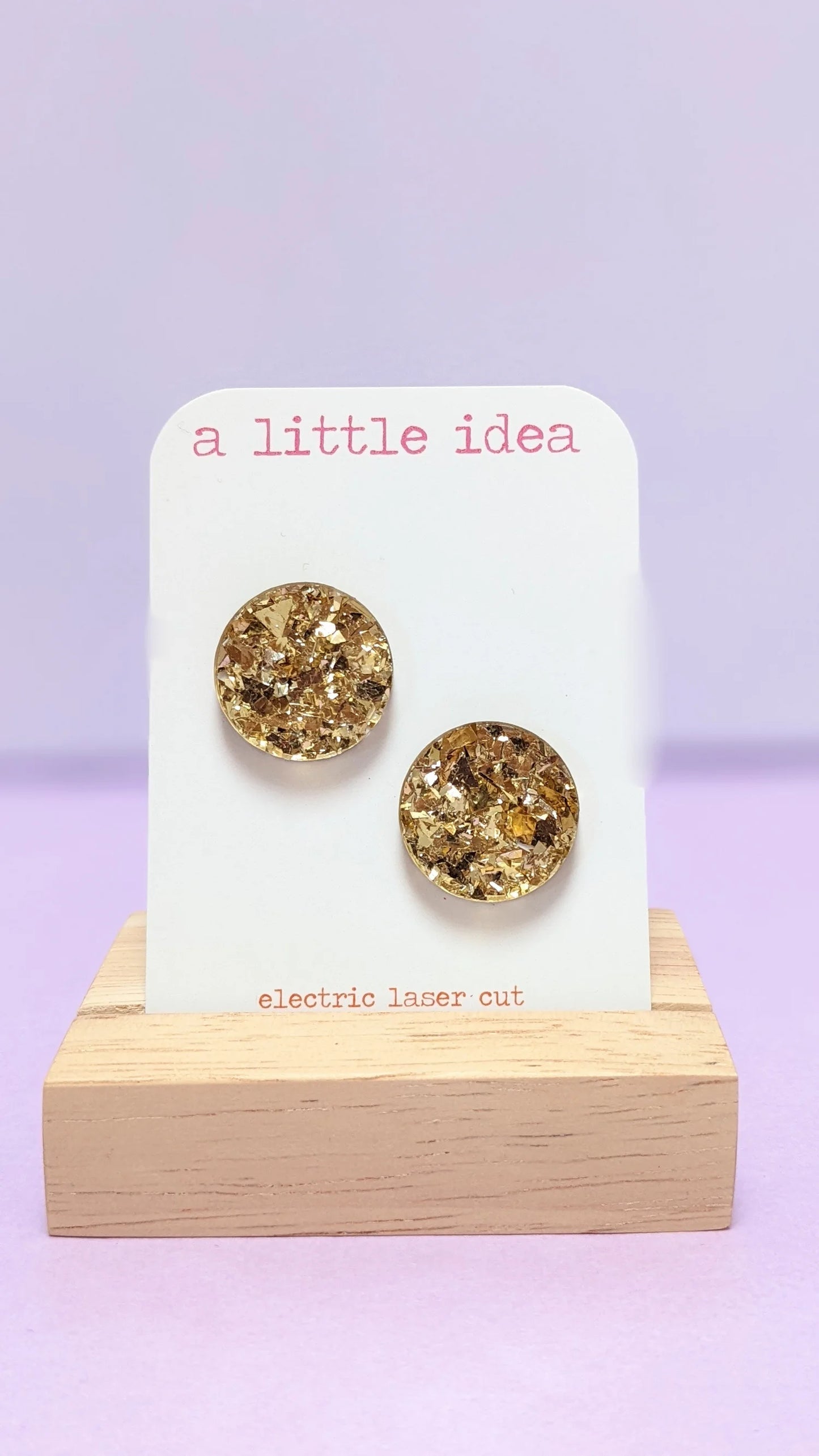Sparkle Circle Studs by A Little Idea