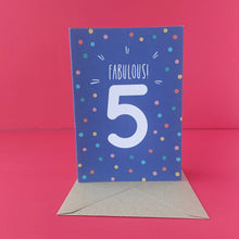 Load image into Gallery viewer, 5th Birthday Card
