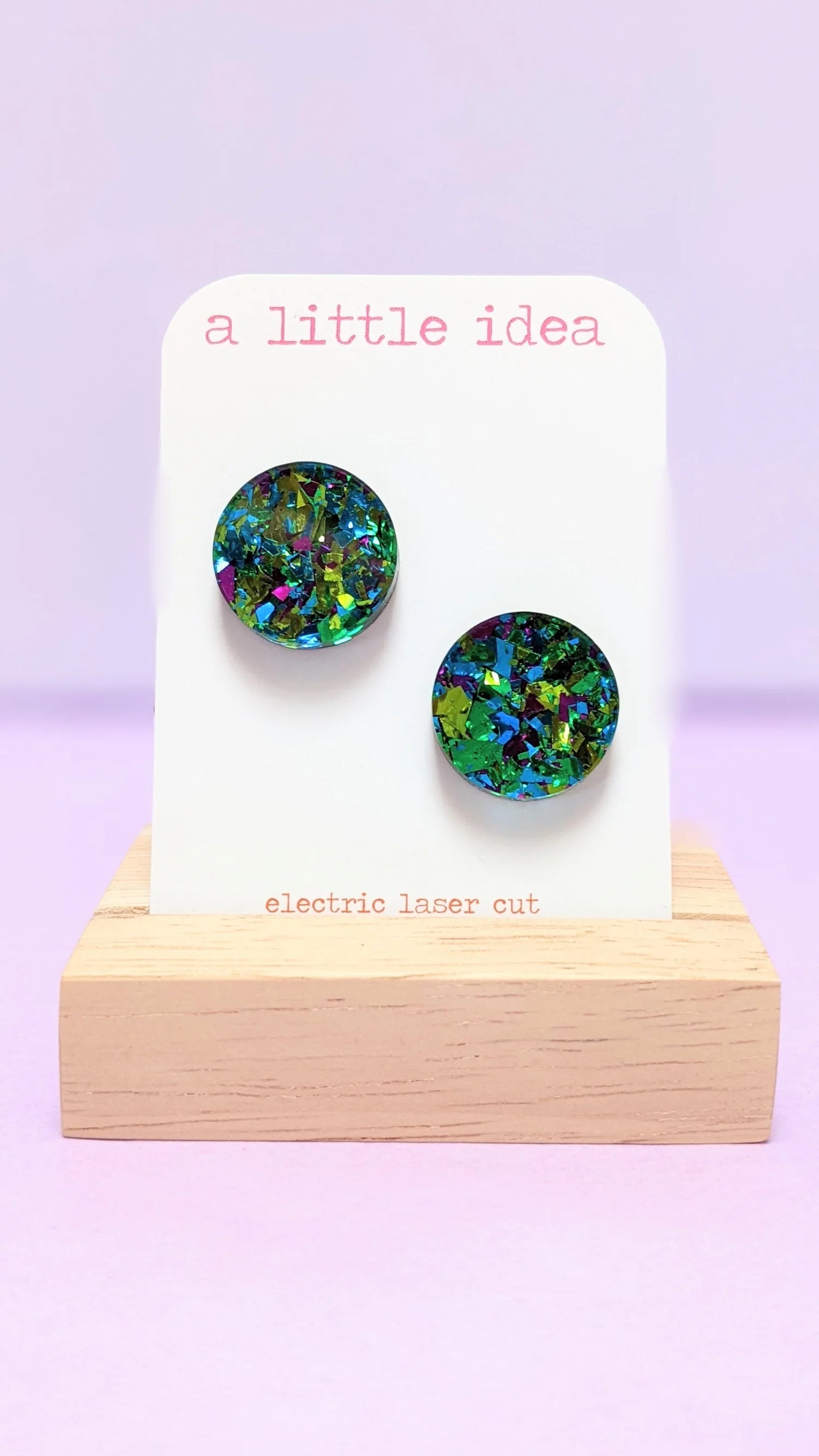 Sparkle Circle Studs by A Little Idea