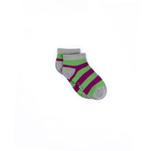 Load image into Gallery viewer, Ankle - Bamboo Sage &amp; Purple Seamless Sock - Retro Sweet Collection
