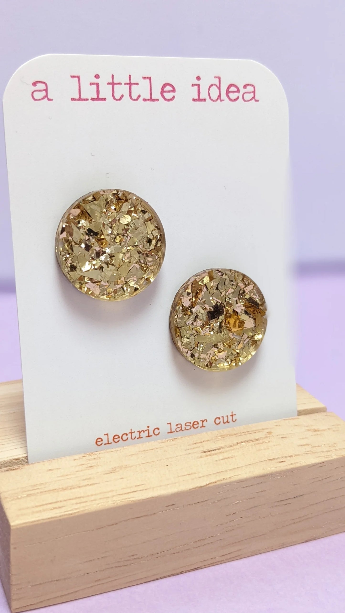 Sparkle Circle Studs by A Little Idea