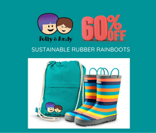 Load image into Gallery viewer, Sustainable Rainbow Rainboots now with 60% off with code SIXTY
