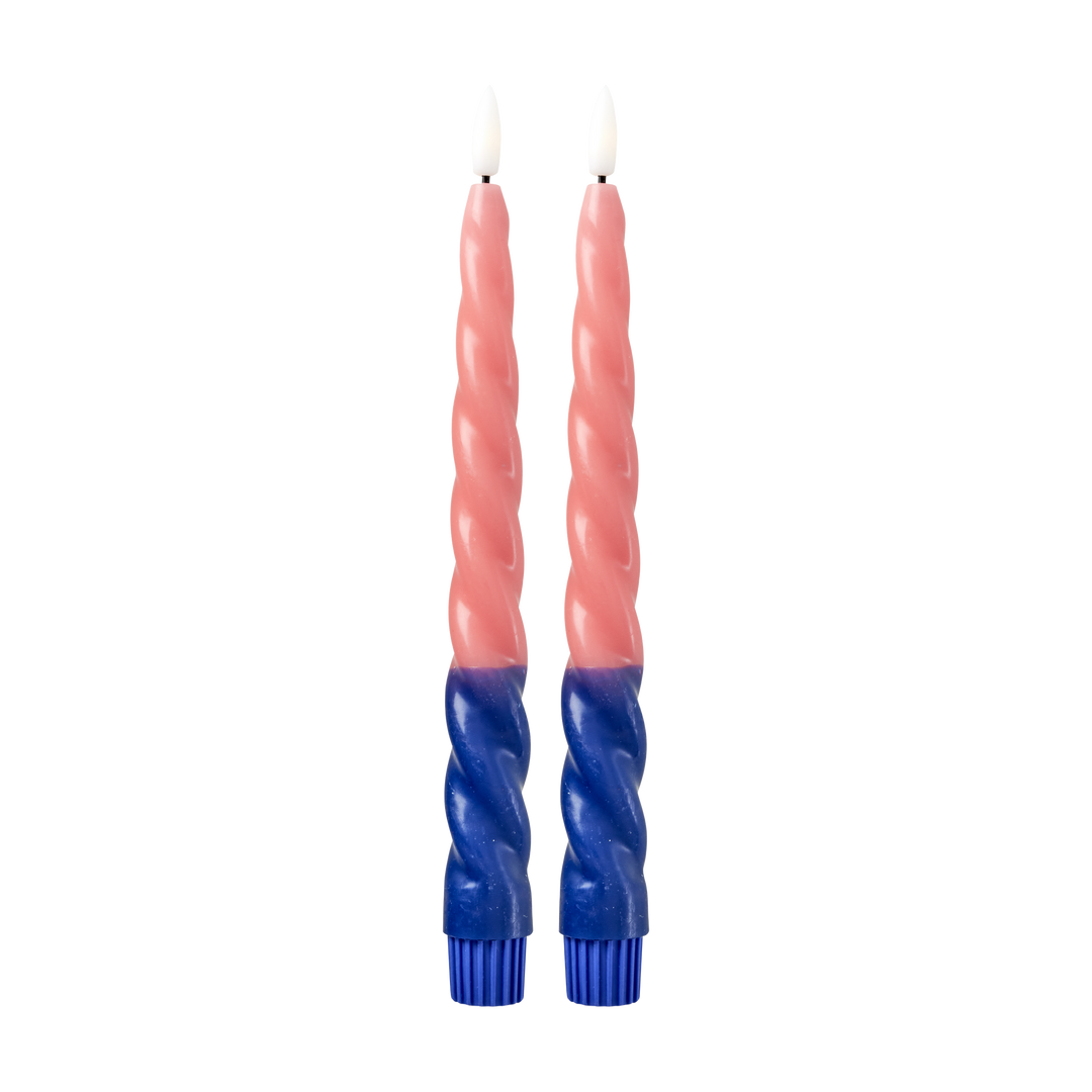 LED Candle - Coral & Blue