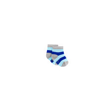 Load image into Gallery viewer, Dublin Blue &amp; Blue Stripe Bamboo Sock (seamless toe)
