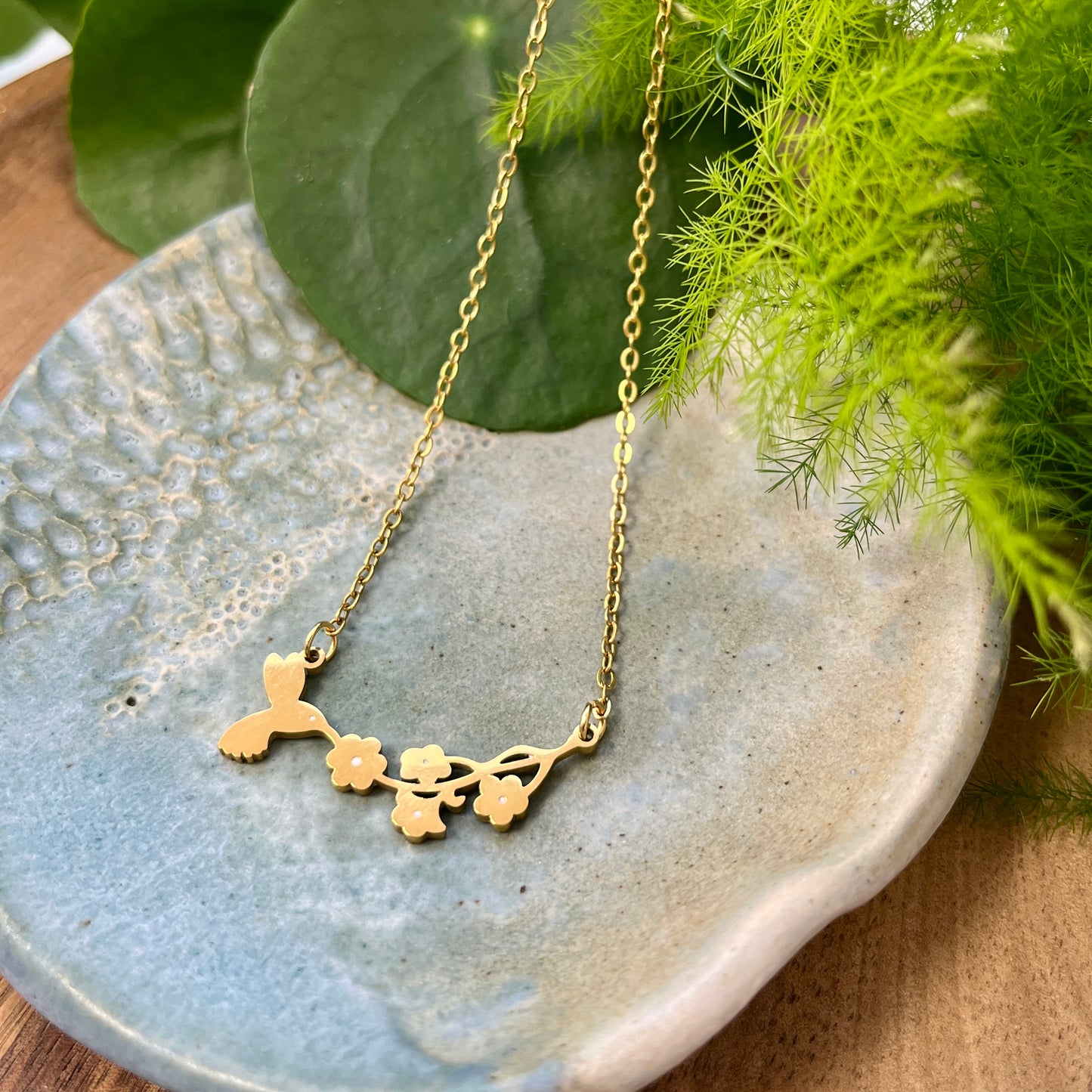 Hummingbird necklace