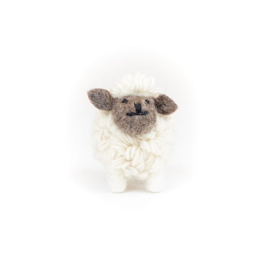 Knitted Sheep Collectible White Small