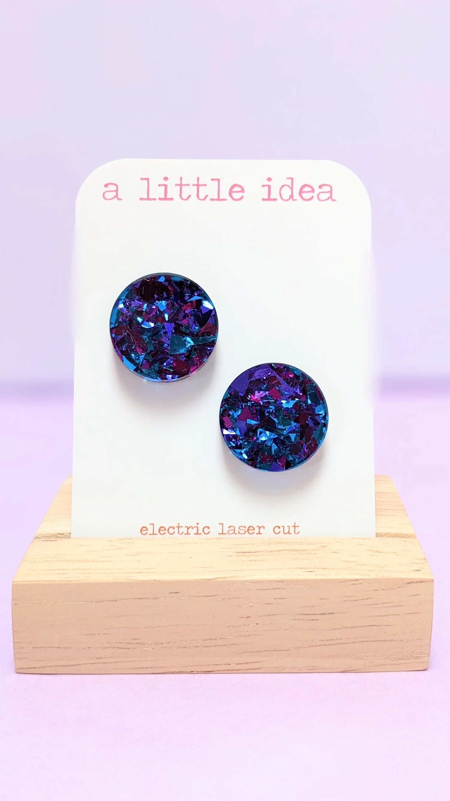 Sparkle Circle Studs by A Little Idea