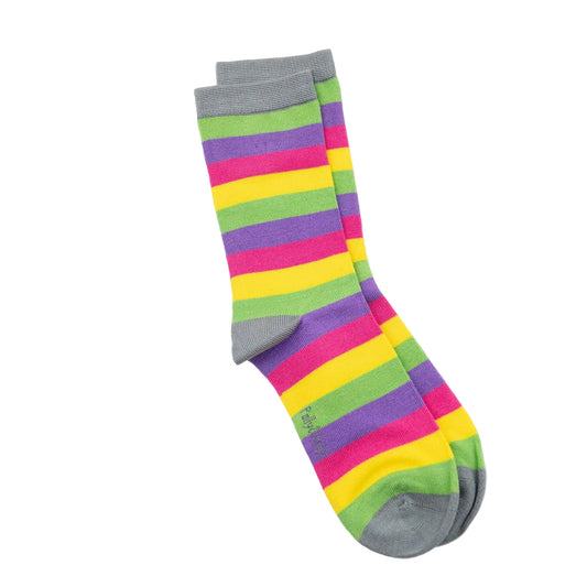 Candy Stripe Seamless Soft Top Bamboo Sock